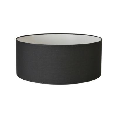 Abat-jour cylindre en côton noir Ø40cm Corep