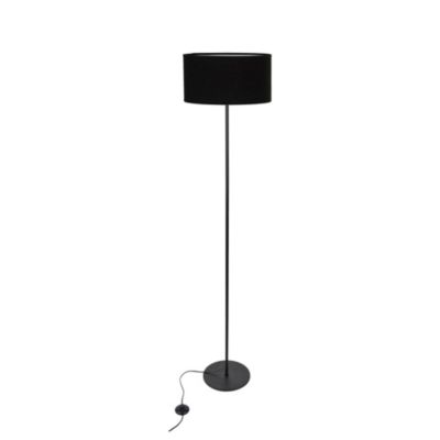 Abat-jour cylindre en côton noir Ø40cm Corep