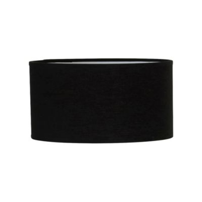 Abat-jour cylindre en côton noir Ø40cm Corep