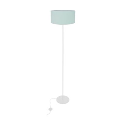 Abat-jour cylindre en coton vert sauge Ø40cm Corep