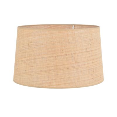 Abat-jour cylindre en rafia beige Ø45cm Corep