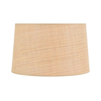 Abat-jour cylindre en rafia beige Ø45cm Corep