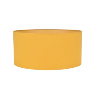 Abat-jour cylindre en tissu jaune mourtarde Ø40cm Corep