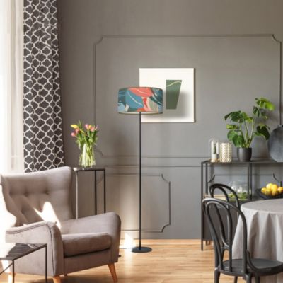 Abat-jour cylindre feuillage montera Ø40cm Corep