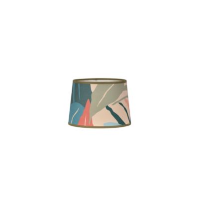 Abat-jour cylindre Montara tissu feuillage Ø20cm Corep