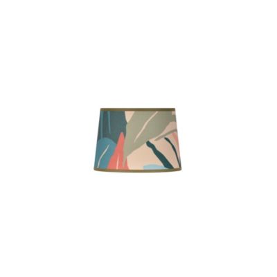 Abat-jour cylindre Montara tissu feuillage Ø20cm Corep