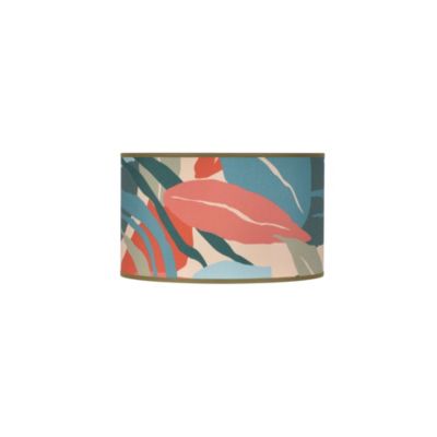 Abat-jour cylindre Montara tissu feuillage Ø30cm Corep