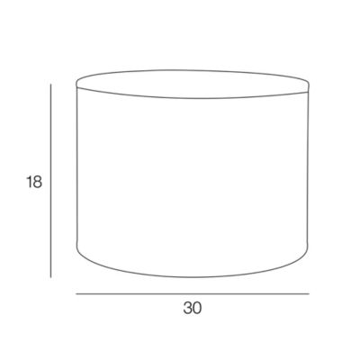 Abat-jour cylindre Montara tissu feuillage Ø30cm Corep