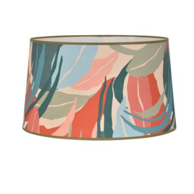 Abat-jour cylindre Montara tissu feuillage Ø45cm Corep
