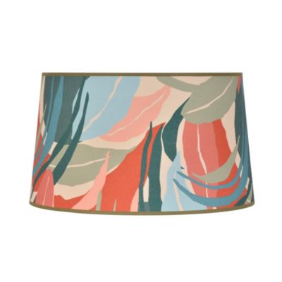 Abat-jour cylindre Montara tissu feuillage Ø45cm Corep