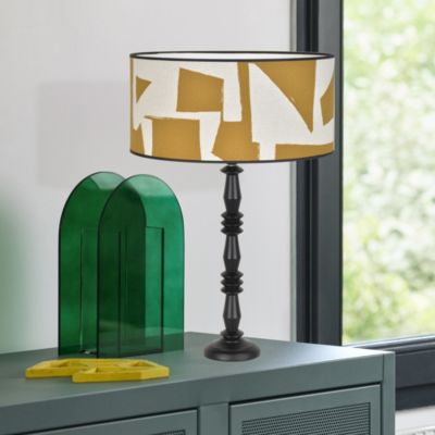 Abat-jour cylindre moutarde Ø40cm Corep