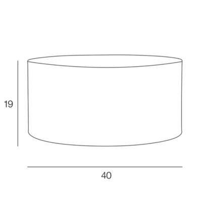 Abat-jour cylindre noir bandeau effet bois Ø40cm Corep