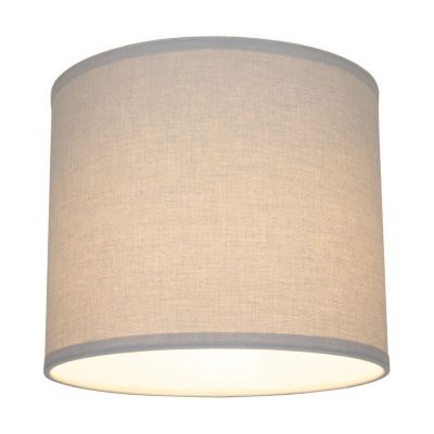 Abat-jour cylindrique E27 H20 Tissu Gris Clair