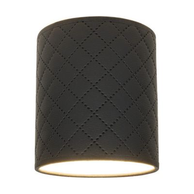 Abat-jour cylindrique E27 H20 Tissu Noir
