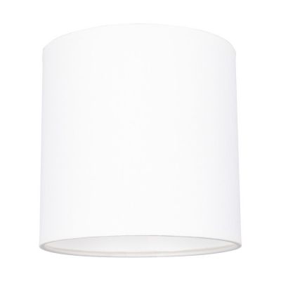 Abat-jour cylindrique E27 H25 Tissu Blanc