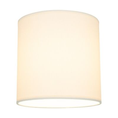 Abat-jour cylindrique E27 H25 Tissu Blanc