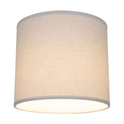 Abat-jour cylindrique E27 H25 Tissu Gris Clair