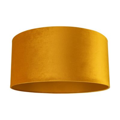 Abat-jour cylindrique E27 H25 Velours Miel