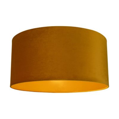 Abat-jour cylindrique E27 H25 Velours Miel