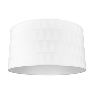 Abat-jour cylindrique E27 H30 Tissu Blanc