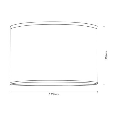 Abat-jour cylindrique E27 H30 Tissu Gris