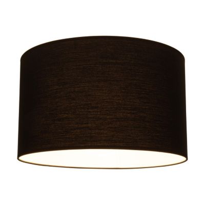 Abat-jour cylindrique E27 H30 Tissu Noir