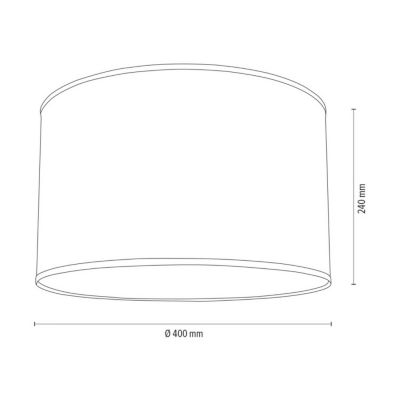 Abat-jour cylindrique E27 H30 Tissu Noir