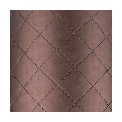 Abat-jour cylindrique E27 H30 Tissu synthétique Brun