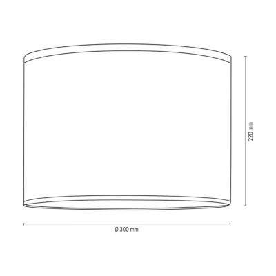 Abat-jour cylindrique E27 H30 Tissu synthétique Brun