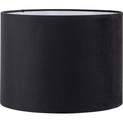 Abat jour cylindrique noir design élégant pour salon contemporain 40,00 x 40,00 x 30,00 cm noir profond élégant