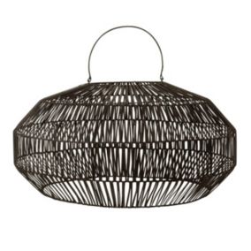 Abat-Jour Déco "Rotin" 57cm Noir