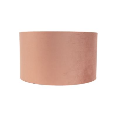 Abat-jour en velours rose 35/35/20 avec intérieur doré