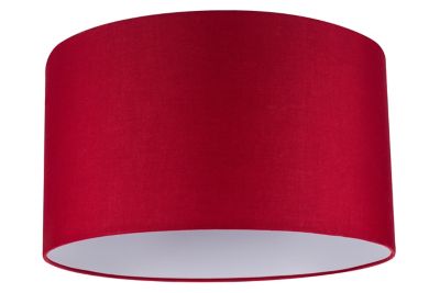 Abat-jour GoodHome Kpezin forme circulaire en tissu coloris rouge Ø.40 x H.23 cm
