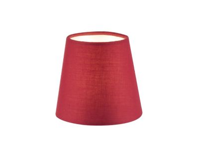 Abat-jour GoodHome Lokombi forme conique en tissu coloris rouge Ø.10 x H.9 cm