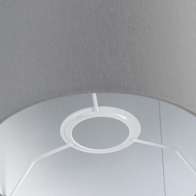 Abat-jour gris 18/18/14 avec intérieur blanc