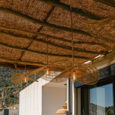 Abat jour naturel seul MARBELLA H14cm