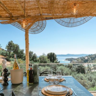 Abat jour naturel seul MARBELLA H14cm