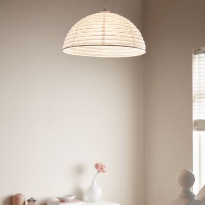 Abat-jour papier Anbus Ø38cm GoodHome Blanc