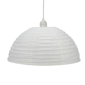 Abat-jour papier Anbus Ø38cm GoodHome Blanc