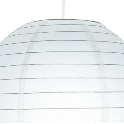 Abat-jour papier Raqis Ø28cm GoodHome Blanc