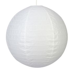 Abat-jour papier Raqis Ø58cm GoodHome Blanc