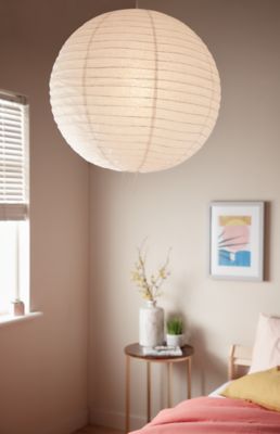Abat-jour papier Raqis Ø58cm GoodHome Blanc