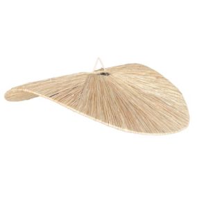 Abat-jour parasol raphia volanté (72x72x1 cm - Naturel)