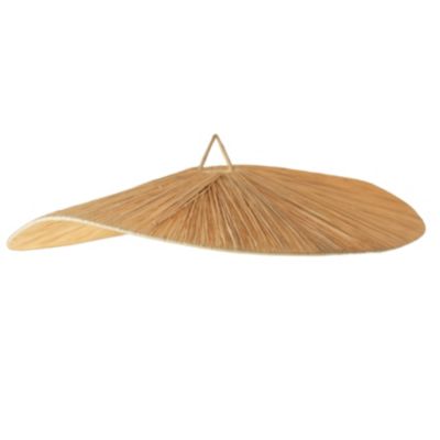 Abat-jour parasol raphia volanté (72x72x20 cm - Naturel)