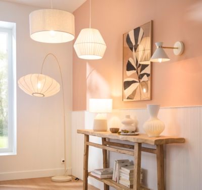 Abat-jour pour suspension blanc forme diamant Ø38cm GoodHome Longbill
