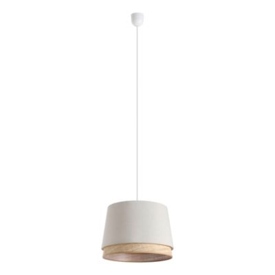 Abat-jour Tissu Croisé Beige 30x25,5 Cm - Pour Lampe De Table, Lampadaire Ou Suspension - Design Simple Et Naturel Pour Salon, Chambre - 4