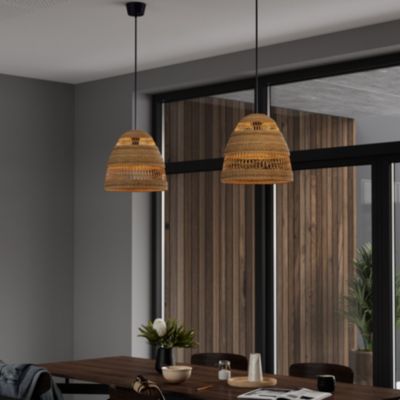 Abat-jour pour suspension en jonc de mer forme diamant Ø36cm GoodHome Veery