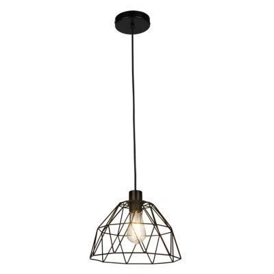 Abat-jour pour suspension en métal noir Ø28.5cm GoodHome Jacobin
