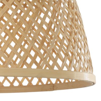 Abat-jour pour suspension rond en bambou Ø48cm GoodHome Gallito