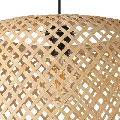Abat-jour pour suspension rond en bambou Ø48cm GoodHome Gallito
